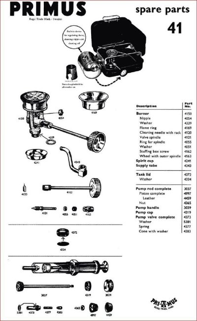 画像1: プリムス 41 バーナー用 スピンドルNo.4121/Primus