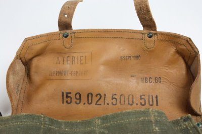 画像1: Vintage 1950's French Military Canvas and Leather ショルダーバッグ/フランス 【未使用】