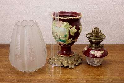 画像1: Antique Oil lamp Sweden/アンティーク オイルランプ