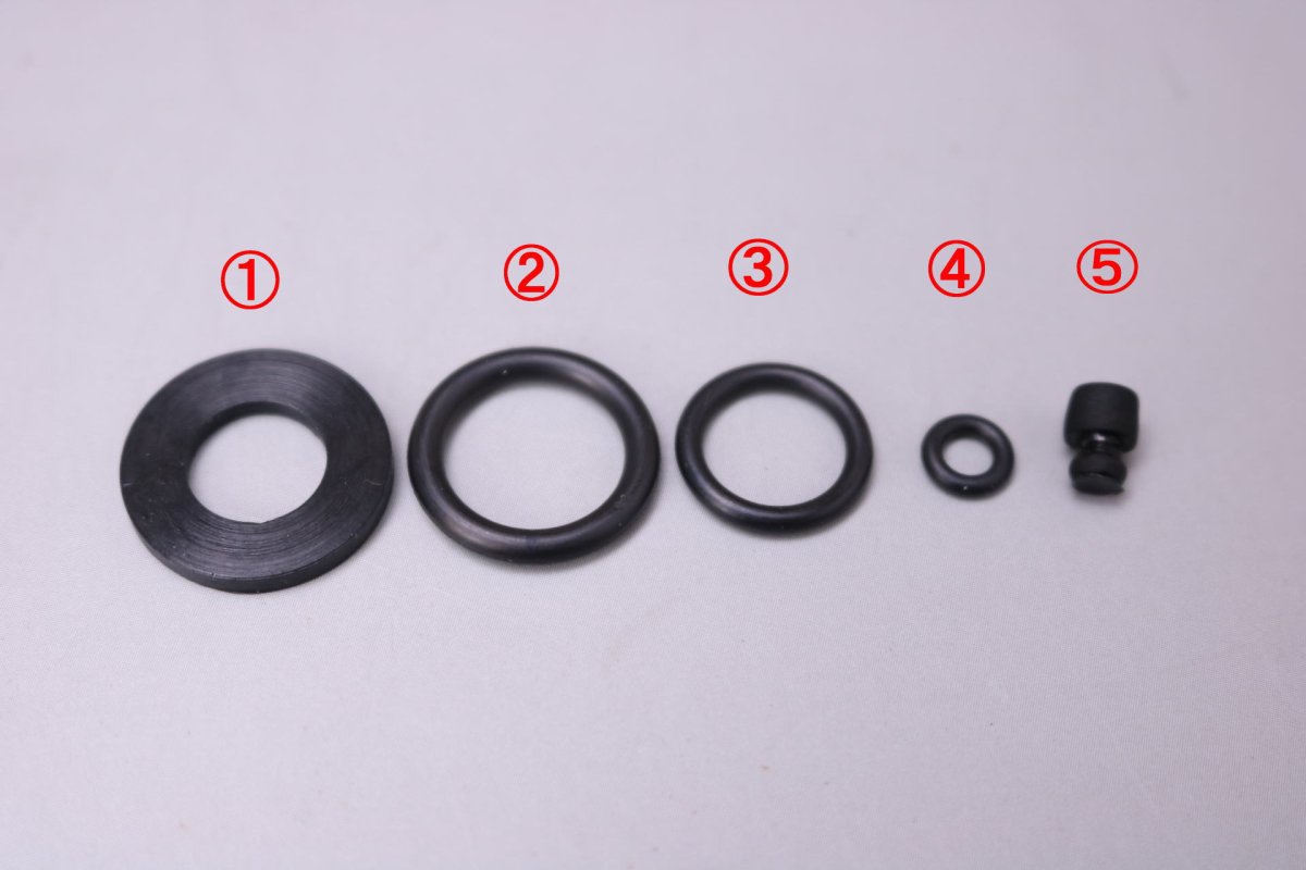 画像3: オプティマス 8R (当店オリジナル) ミニポンプ用 PIPパッキン5点セット / Optimus (3)