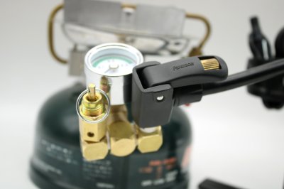画像2: コールマン 502, 508A, 550B  圧力計＆ポンプアダプター＆エア抜きバルブ＆注油口キャップ 4点セット/ (三刀流) Coleman 