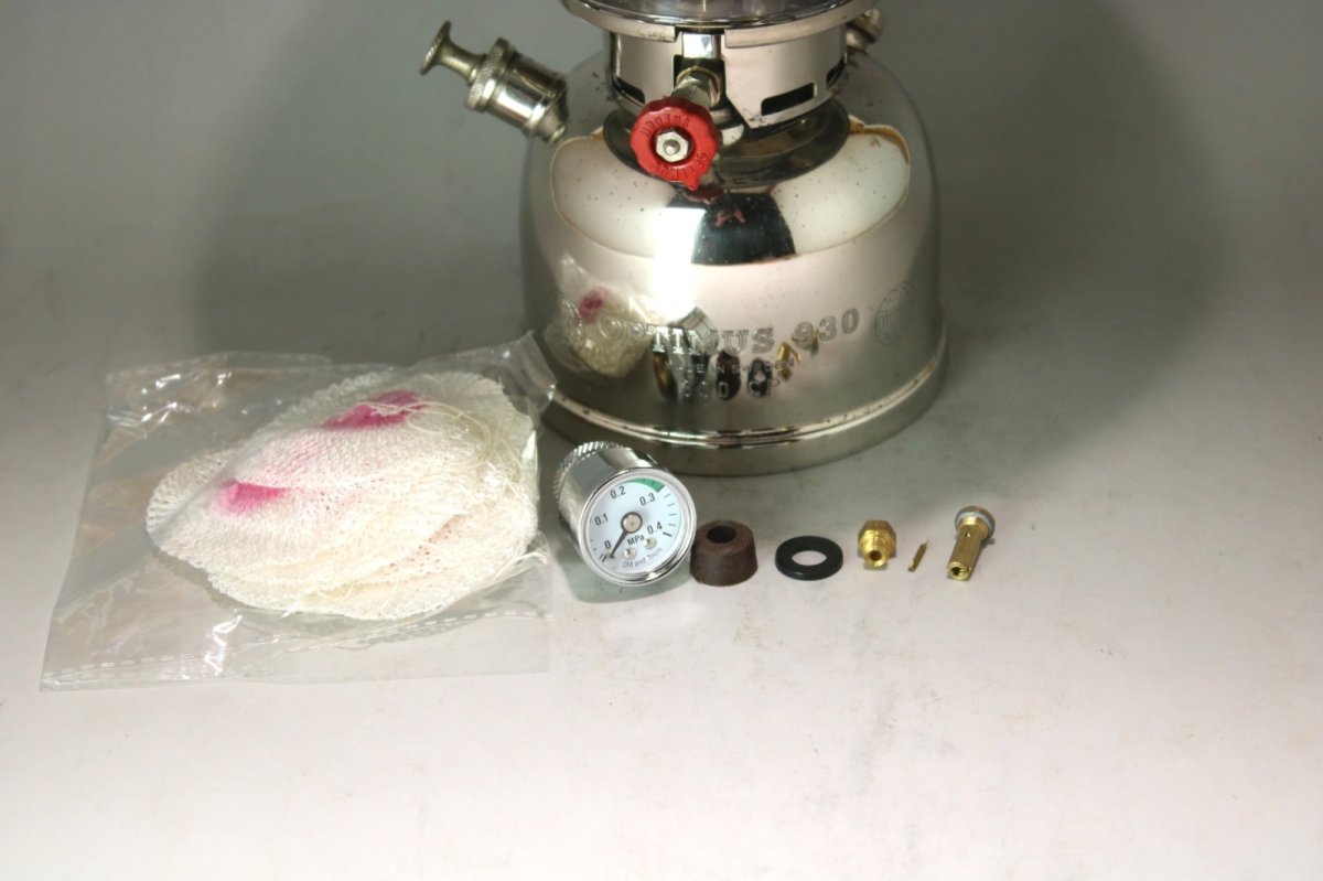 画像21: Optimus 930 Sweden/オプティマスランタン【フード 真鍮ノズル 圧力計 他パーツ付】 (21)