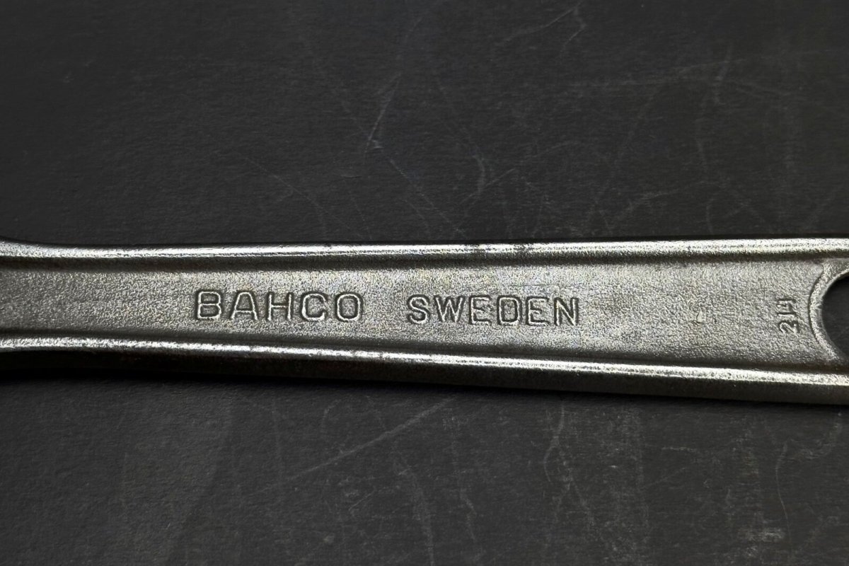 画像4: BAHCO 8& No.0671 バーコ ヴィンテージ モンキー レンチ 鍛造鋼 鏡面仕上げ 1969-1983 (4)