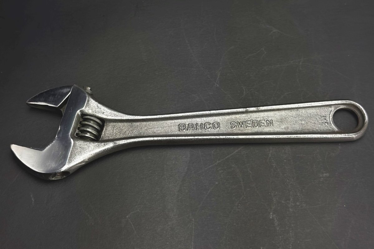 画像2: BAHCO 8& No.0671 バーコ ヴィンテージ モンキー レンチ 鍛造鋼 鏡面仕上げ 1969-1983 (2)