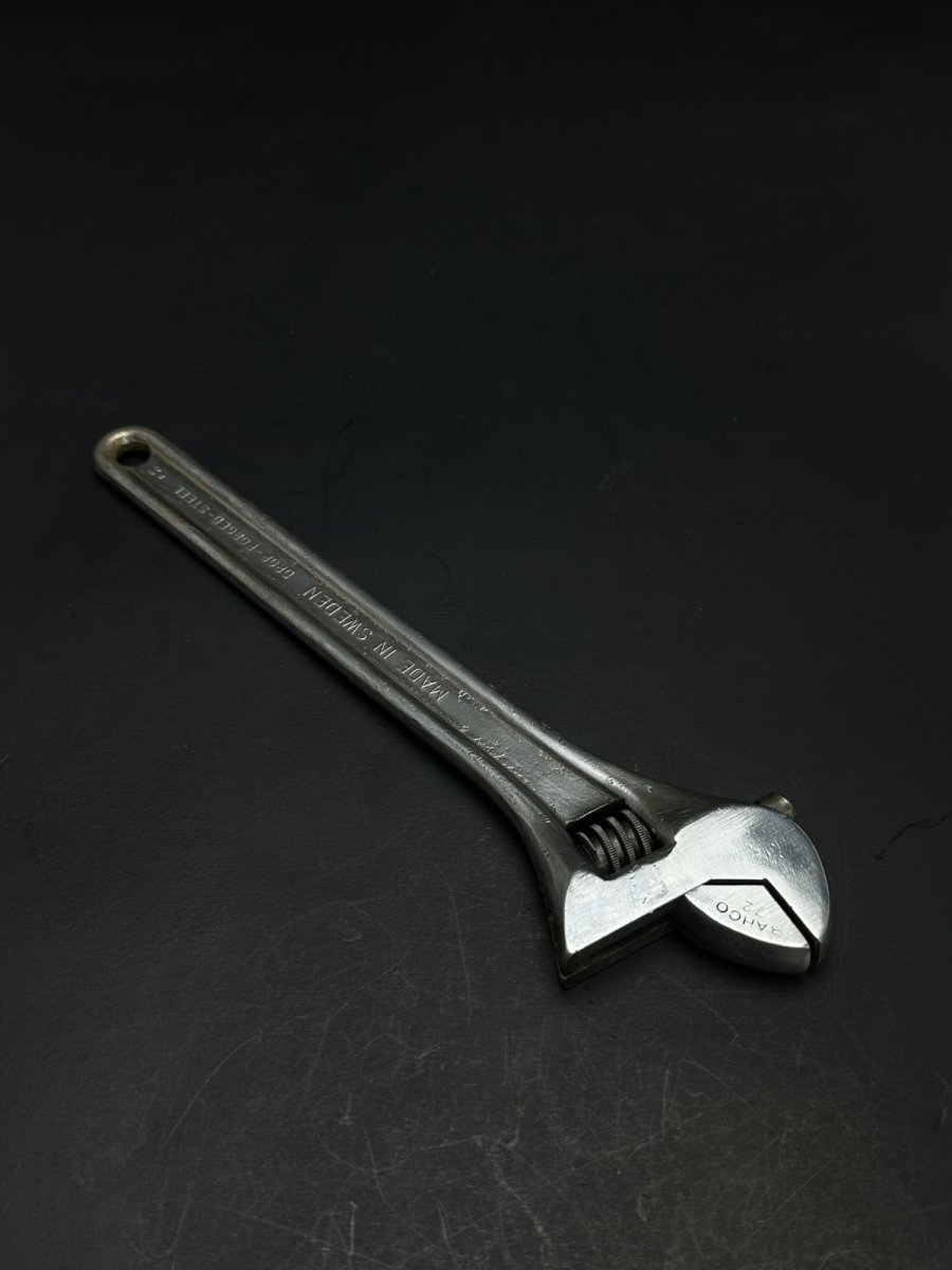 画像8: BAHCO 10& No.72 バーコ ヴィンテージ モンキーレンチ 鍛造鋼 鏡面仕上げ 1954-1969 (8)