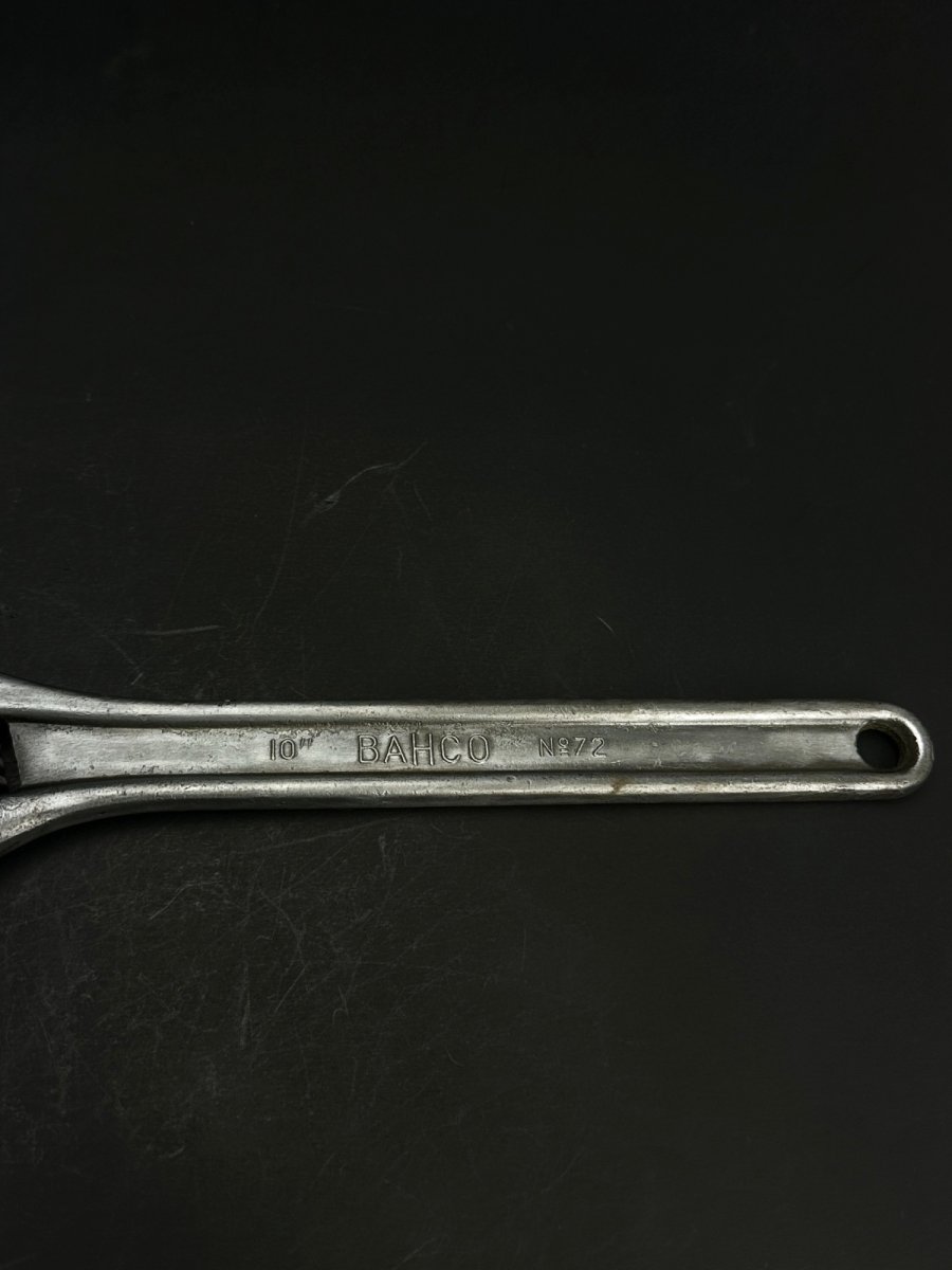 画像4: BAHCO 10& No.72 バーコ ヴィンテージ モンキーレンチ 鍛造鋼 鏡面仕上げ 1954-1969 (4)