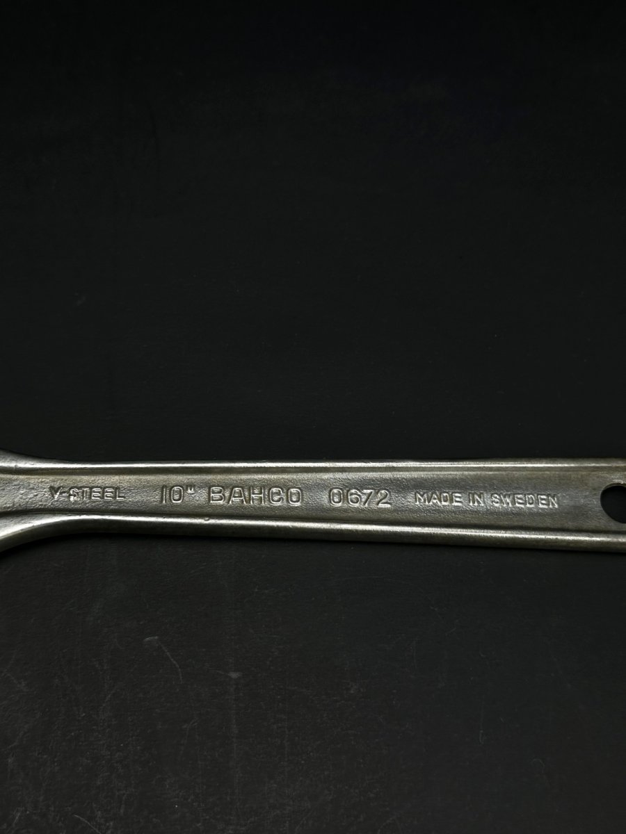 画像3: BAHCO 10& No.0672 バーコ ヴィンテージ モンキー レンチ 鍛造鋼 鏡面仕上げ 1969-1983 (3)