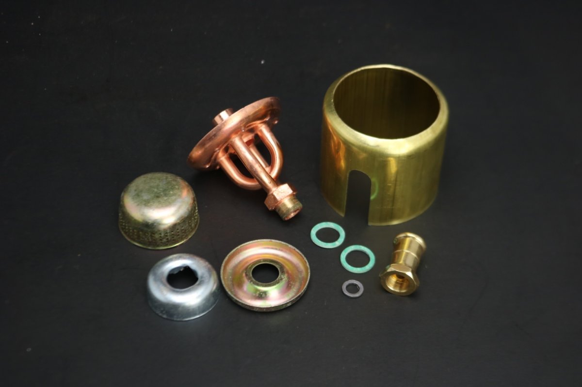 画像1: サイレントバーナーヘッド+風防 パーツ全9点セット (ロングタイプ) /Silent burner head & Parts (1)