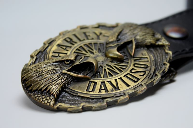 Vintage Harley Davidson Twin Eagles Brass Belt/ハーレー