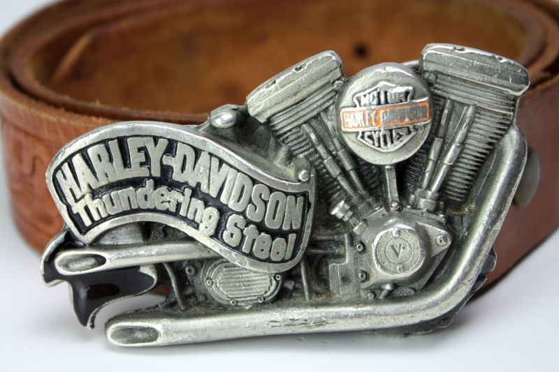 Vintage Harley Davidson Twin Eagles Brass Belt/ハーレーダビッドソン ベルト＆バックル キャンプストーブ  Old ＆Tools