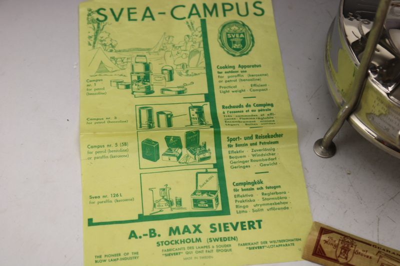 SVEA105バーナー/Sweden Hva-029 キャンプストーブ OLD ＆Tools